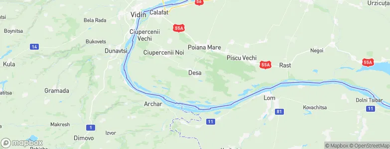 Desa, Romania Map