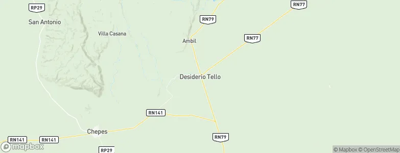 Desiderio Tello, Argentina Map