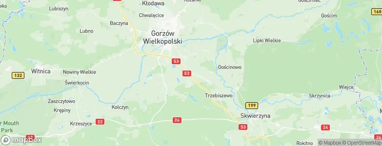 Deszczno, Poland Map