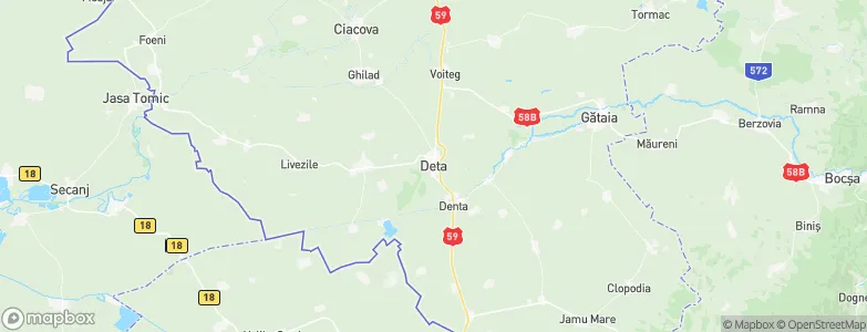 Deta, Romania Map
