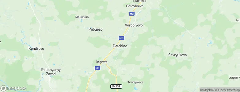 Detchino, Russia Map
