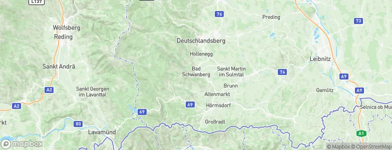 Deutschlandsberg District, Austria Map