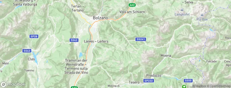 Deutschnofen, Italy Map