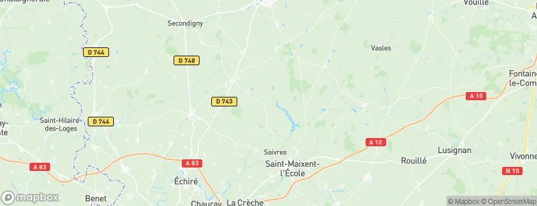 Deux-Sèvres, France Map