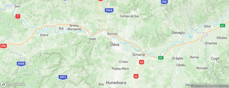 Deva, Romania Map