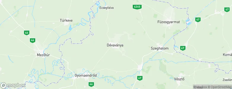 Dévaványa, Hungary Map