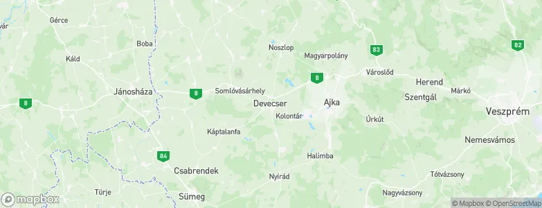 Devecser, Hungary Map