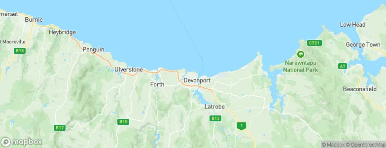 Devonport, Australia Map