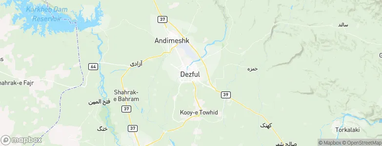 Dezful, Iran Map