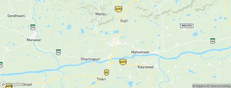 Dhāmnod, India Map