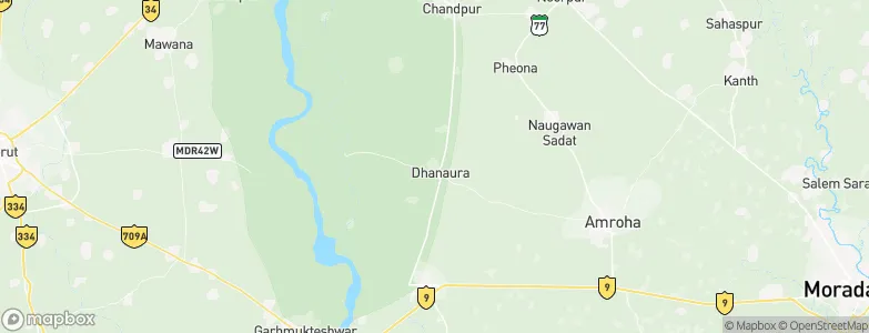 Dhanaura, India Map