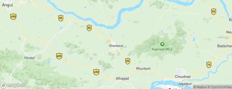 Dhenkānāl, India Map
