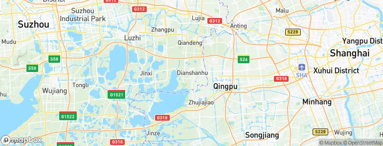 Dianshanhu, China Map