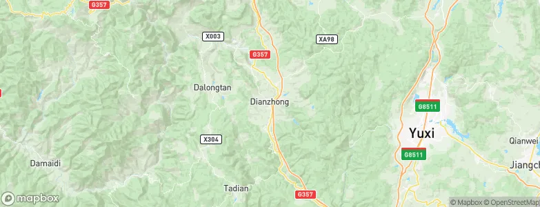 Dianzhong, China Map