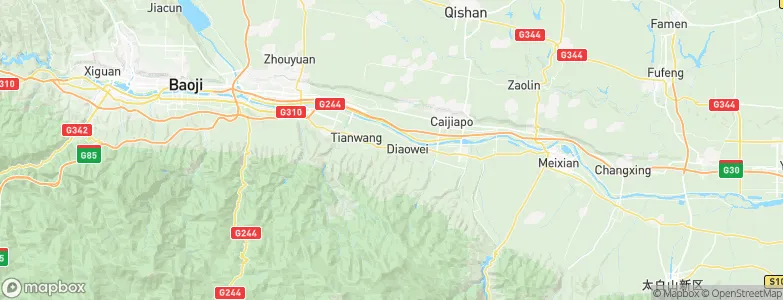 Diaowei, China Map