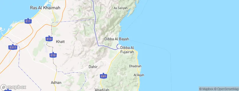 Dibba Al-Hisn, United Arab Emirates Map