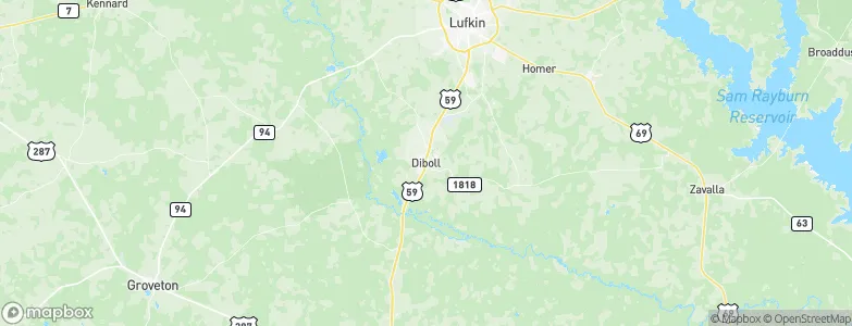 Diboll, United States Map
