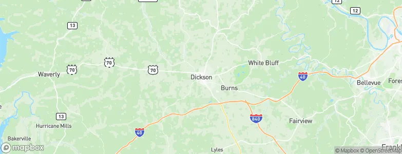 Dickson, United States Map