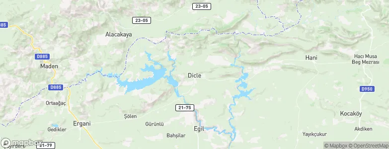 Dicle, Turkey Map