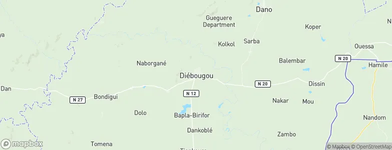 Diébougou, Burkina Faso Map
