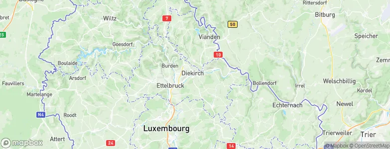 Diekirch, Luxembourg Map