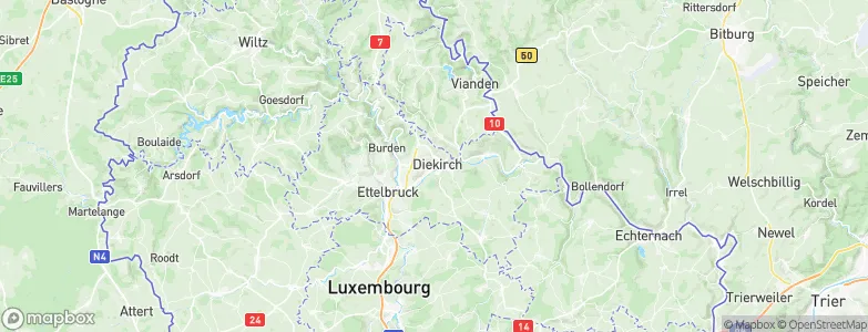 Diekirch, Luxembourg Map