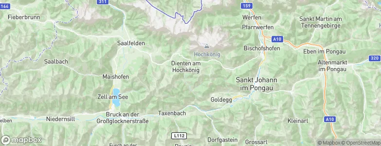 Dienten am Hochkönig, Austria Map
