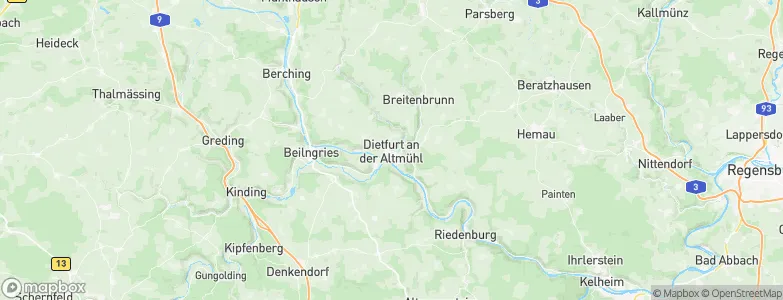 Dietfurt, Germany Map