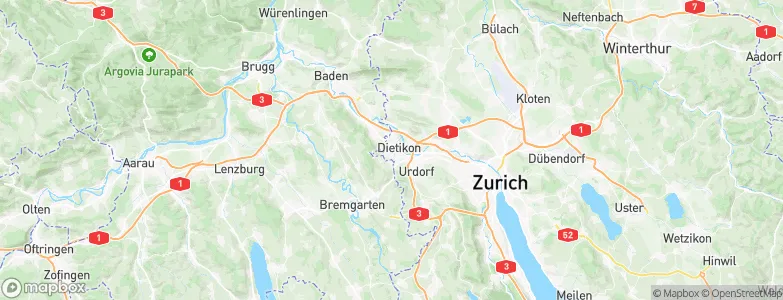 Dietikon / Almend, Switzerland Map