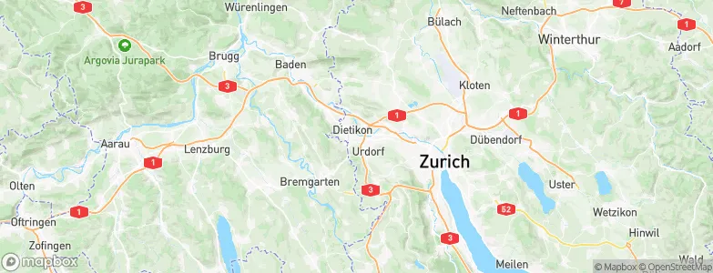 Dietikon / Guggenbühl, Switzerland Map
