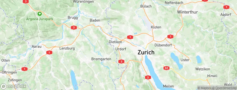 Dietikon / Hofacker, Switzerland Map
