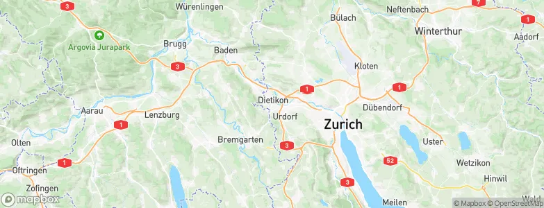 Dietikon, Switzerland Map