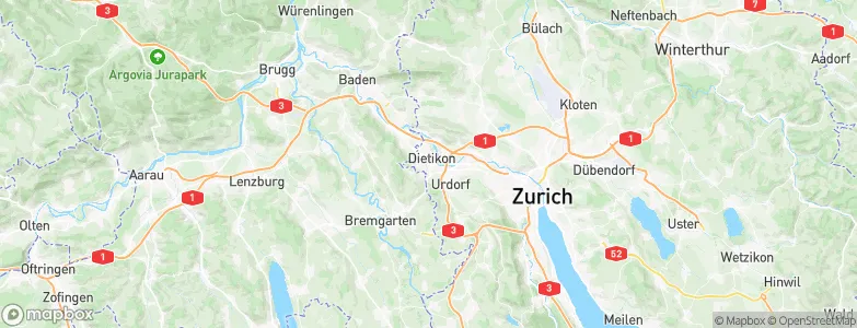 Dietikon, Switzerland Map