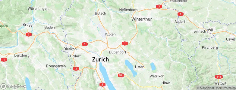 Dietlikon / Eichwiesen, Switzerland Map