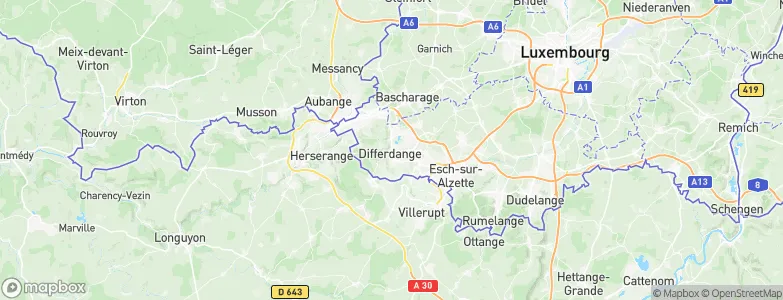 Differdange, Luxembourg Map