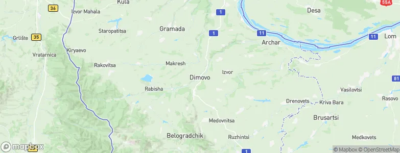 Dimovo, Bulgaria Map