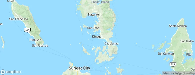 Dinagat, Philippines Map