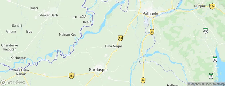 Dīnānagar, India Map