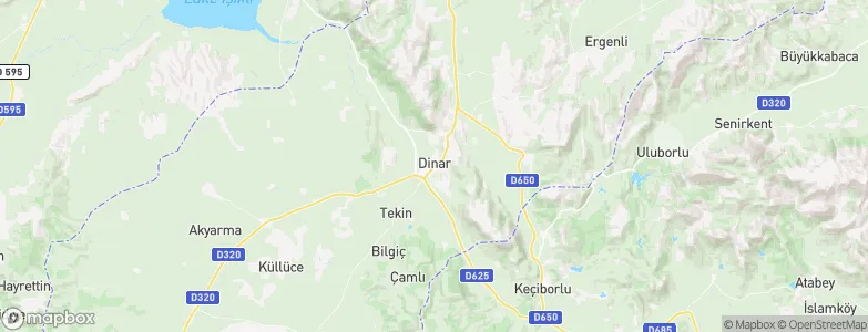 Dinar, Turkey Map