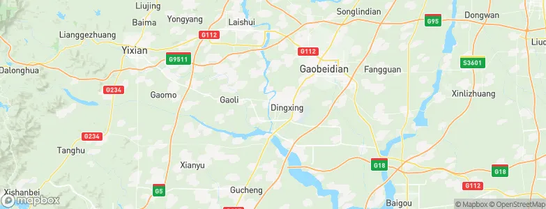 Dingxing, China Map