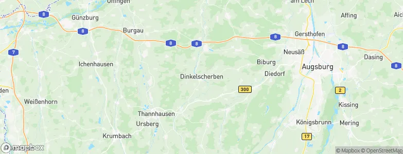 Dinkelscherben, Germany Map