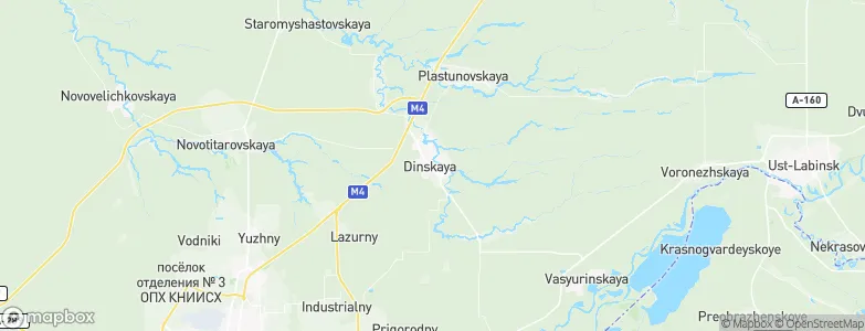 Dinskaya, Russia Map