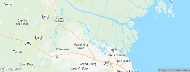 Dique Luján, Argentina Map