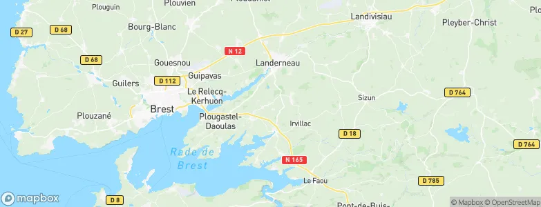 Dirinon, France Map
