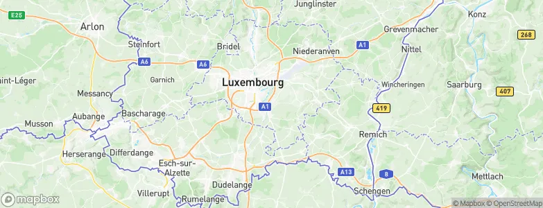 District de Luxembourg, Luxembourg Map