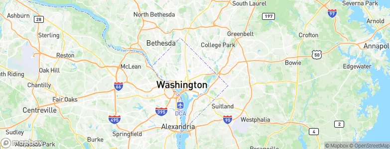 District of Columbia, United States Map