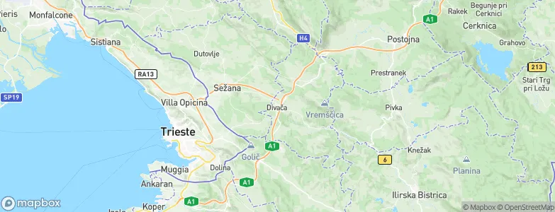 Divača, Slovenia Map