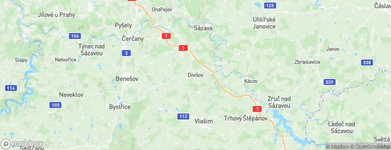 Divišov, Czechia Map