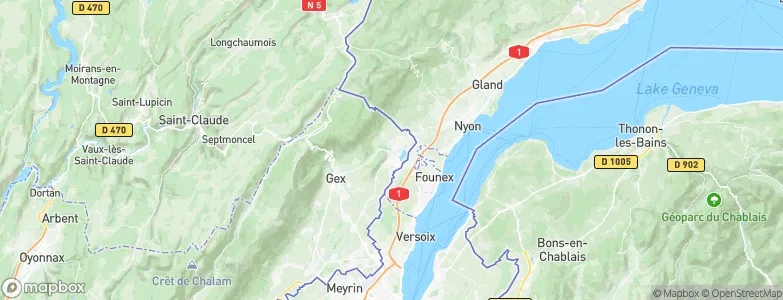 Divonne-les-Bains, France Map