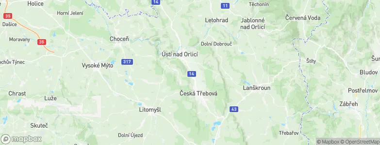 Dlouhá Třebová, Czechia Map